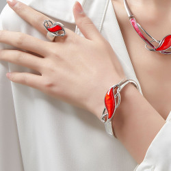 Basia - Bracelet élastique violet