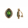 Wathika - Boucle d'oreille clip verte