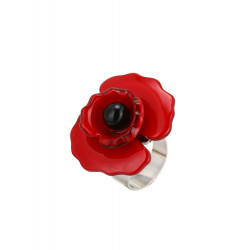 LEA - Bague réglable rouge