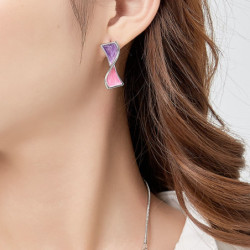 FURUTANI-Boucle d oreille dorée multicolore 2