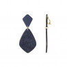 Fabrizia - Boucle d'oreille clip bleue marine