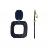 Fouma - Boucle d'oreille clip bleue marine