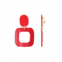 Fouma - Boucle d'oreille clip fuchsia