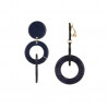 Fatet - Boucle d'oreille clip bleue marine