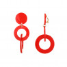 Fatet - Boucle d'oreille clip rouge