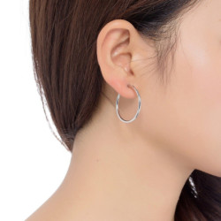 Esra4 - Boucles d'oreilles argenté