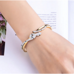 Vinciane - Bracelet acier doré 2