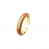 Emaillé4 - Bague réglable marron