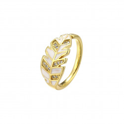 Feuille2 - Bague réglable blanche