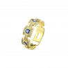 Oeil1 - Bague réglable bleue