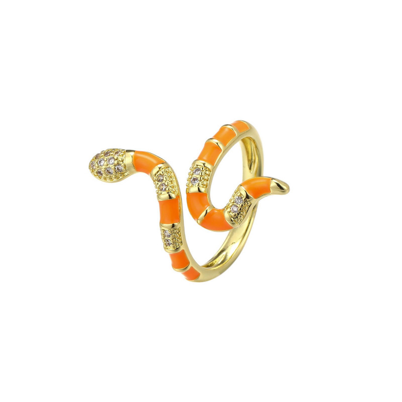 Serpent6 - Bague réglable orange