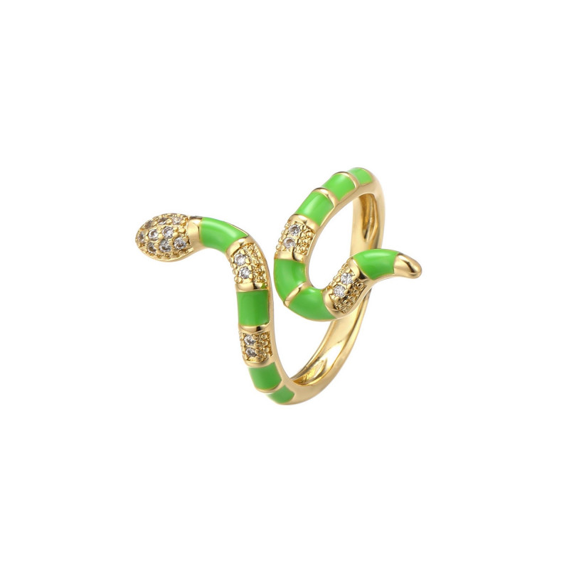 Serpent6 - Bague réglable vert claire