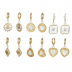 Urbiz - Lot de 12 paires de boucles d'oreilles acier