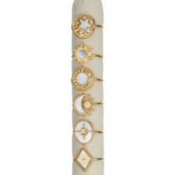 Urbiz - Lot de 12 bagues acier