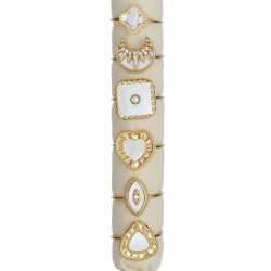 Urbiz - Lot de 12 bagues acier