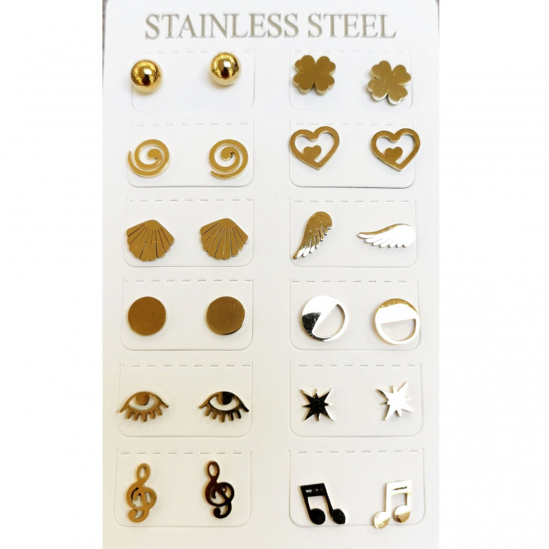 Plaquette de Boucle d'oreille acier 2