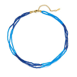 Zenzi - Collier acier Bleu