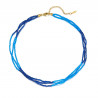 Zenzi - Collier acier Bleu