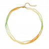 Zenzi - Collier acier Orange Vert