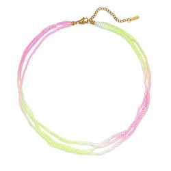 Zenzi - Collier acier Rose...