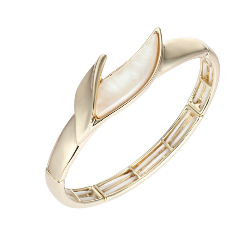 Bernarda - Bracelet élastique beige