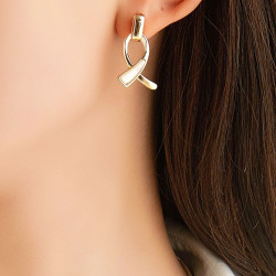 Barica - Boucle d'oreille tige orange