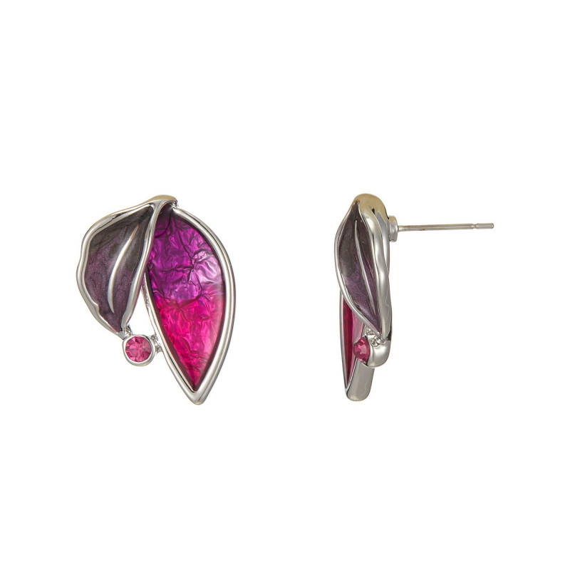 Echire - Boucle d'oreille tige fuchsia