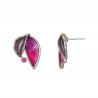 Echire - Boucle d'oreille tige fuchsia