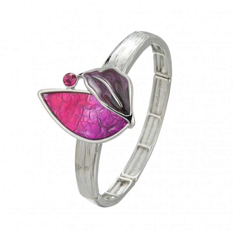 Echire - Bracelet élastique fuchsia