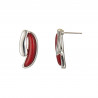 Edma - Boucle d'oreille tige rouge