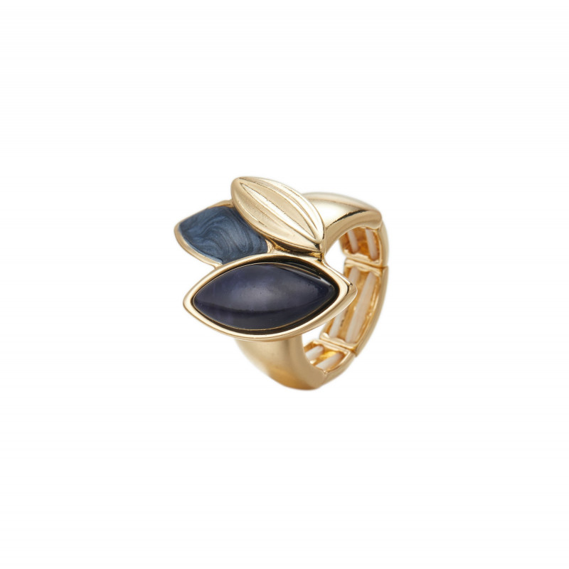 Elfried - Bague élastique bleue marine