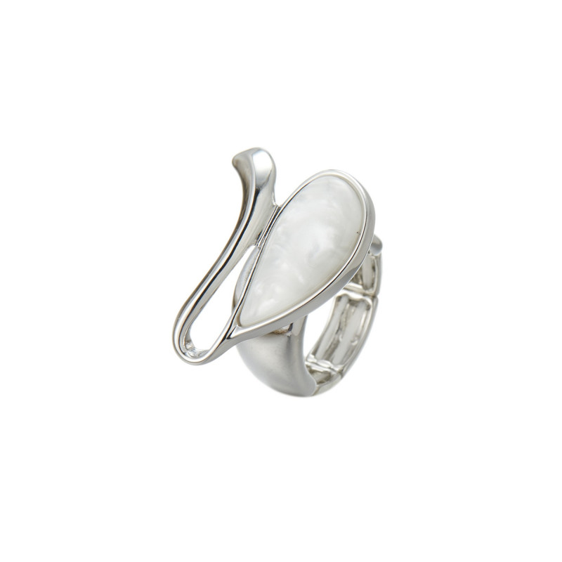 Ellenita - Bague élastique blanc