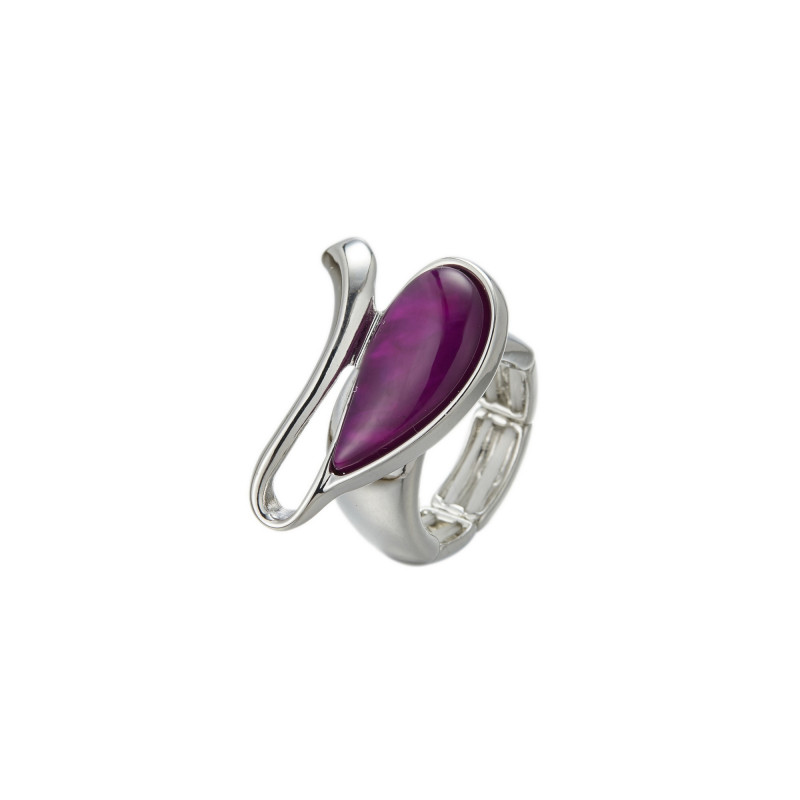 Ellenita - Bague élastique violette