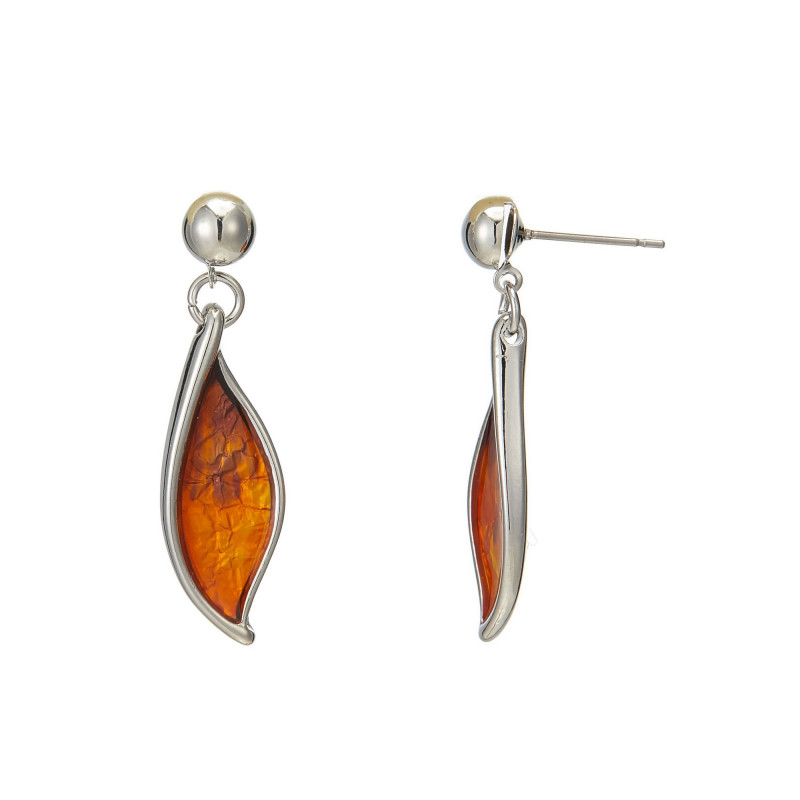 Eloane - Boucle d'oreille tige orange