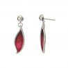Eloane - Boucle d'oreille tige rouge