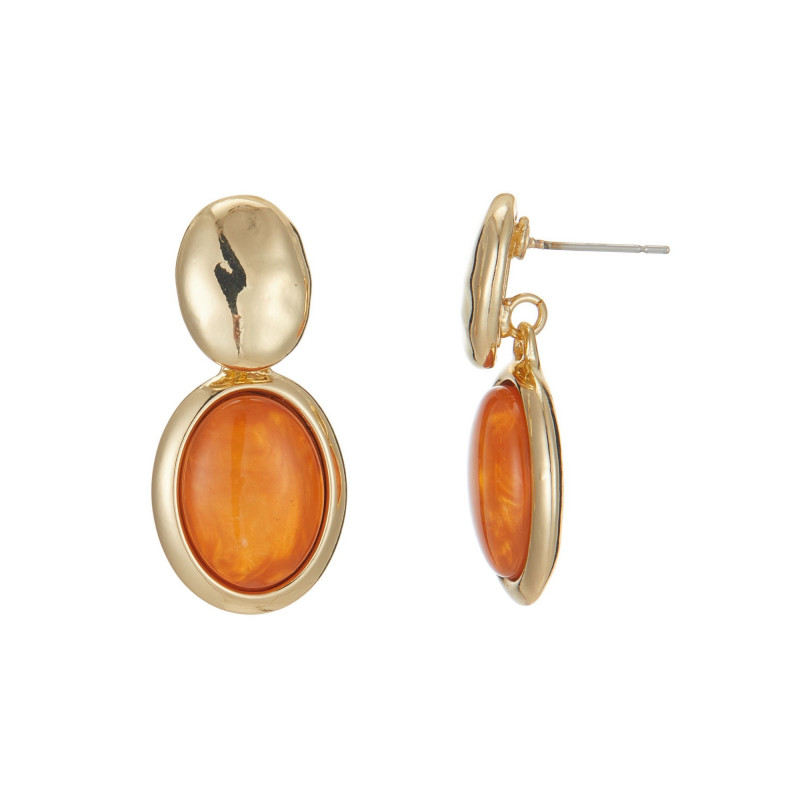 Eusebie - Boucle d'oreille tige Orange