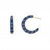 Ubon - Acier Boucle d'oreille tige Bleue