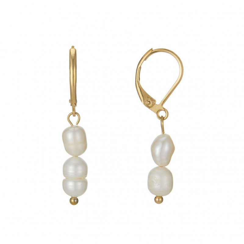 Udna - Acier Boucle d'oreille dormeuse Dorée