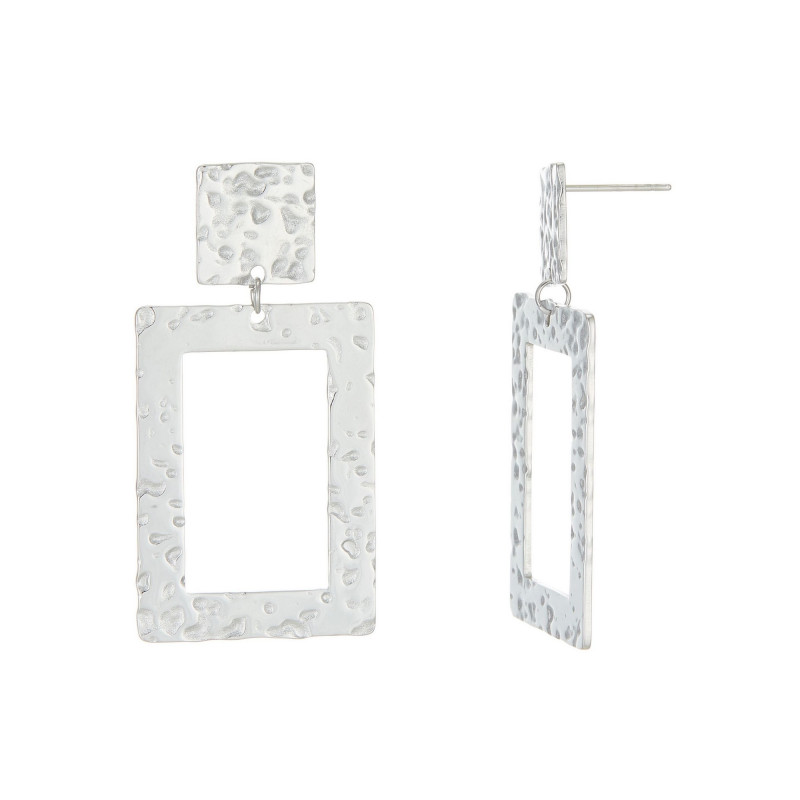 Ulrikke - Acier Boucle d'oreille tige Argentée