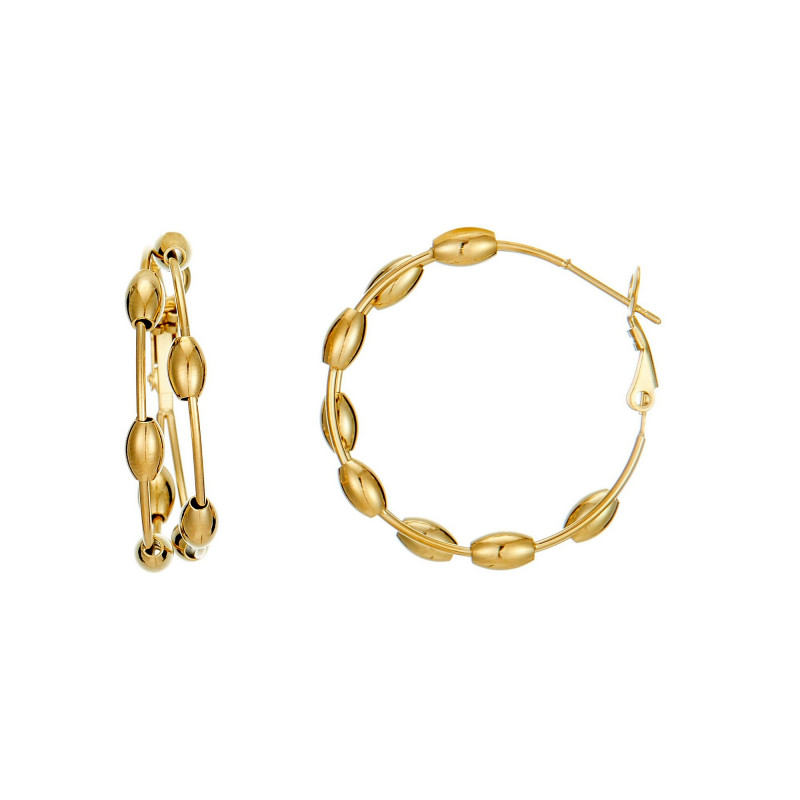 Ulvhild - Acier Boucle d'oreille tige Dorée