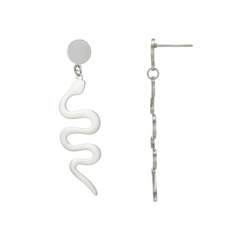 Umut - Acier Boucle d'oreille tige Argentée