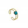 Umia - Bague Acier réglable Turquoise
