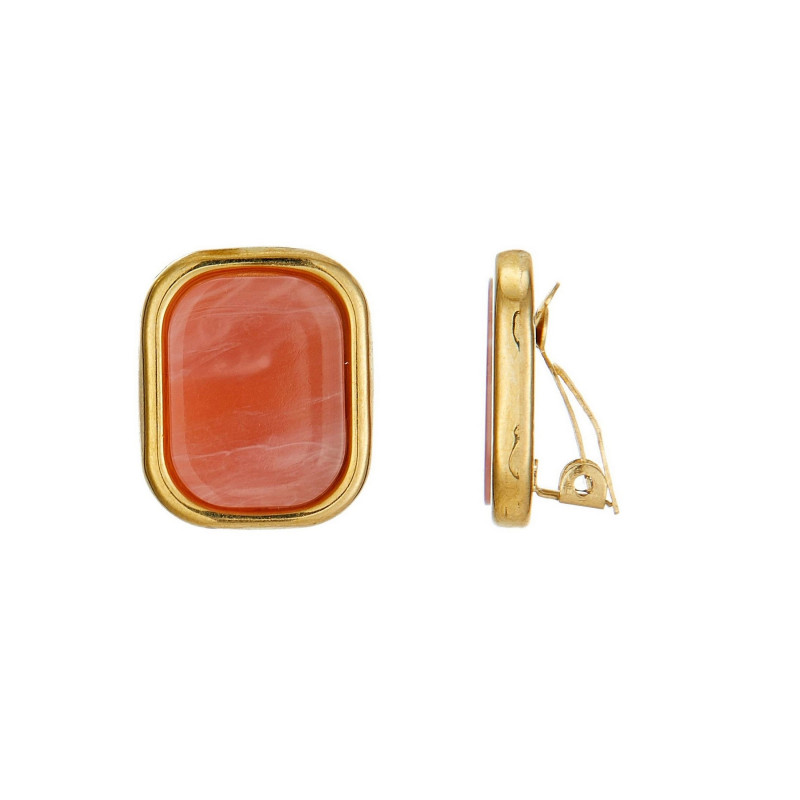 Uliva - Acier Boucle d'oreille clip Rose