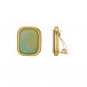 Uliva - Acier Boucle d'oreille clip Turquoise