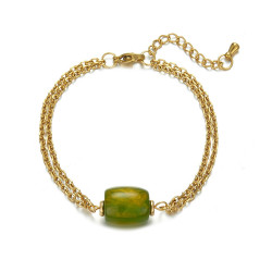 Ugolina - Bracelet acier vert