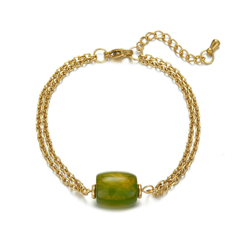 Ugolina - Bracelet acier vert