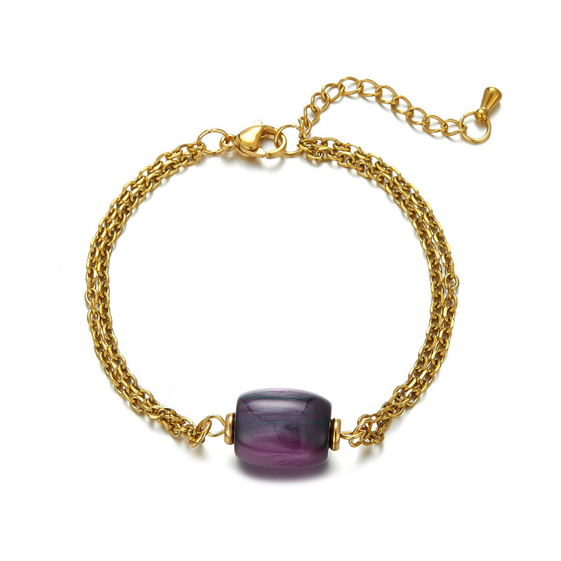 Ugolina - Bracelet acier violet