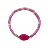 Ulfa - Bracelet acier fuchsia