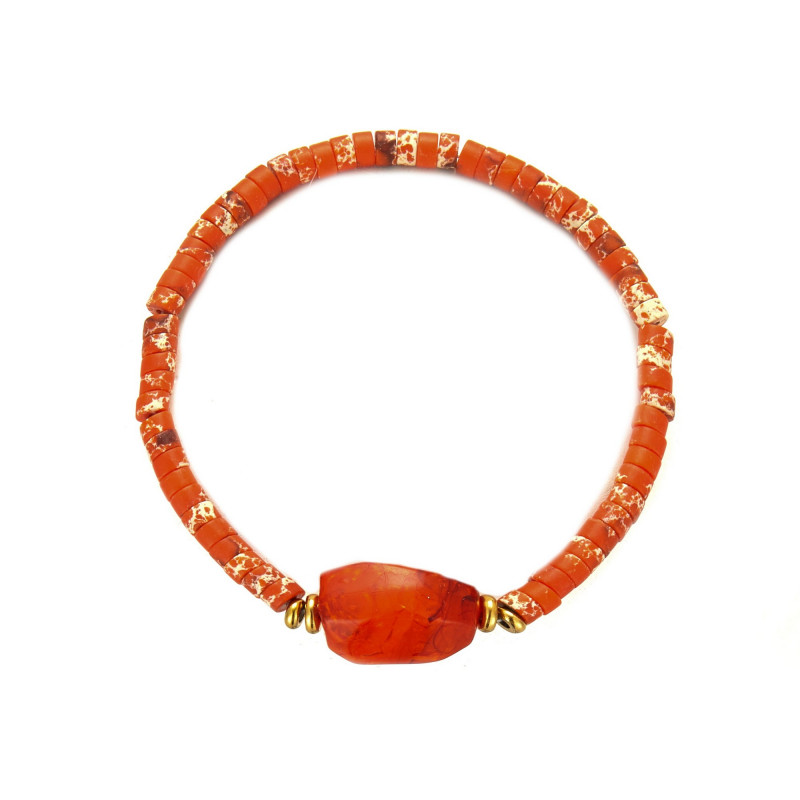 Ulfa - Bracelet acier orange