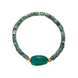 Ulfa - Bracelet acier vert